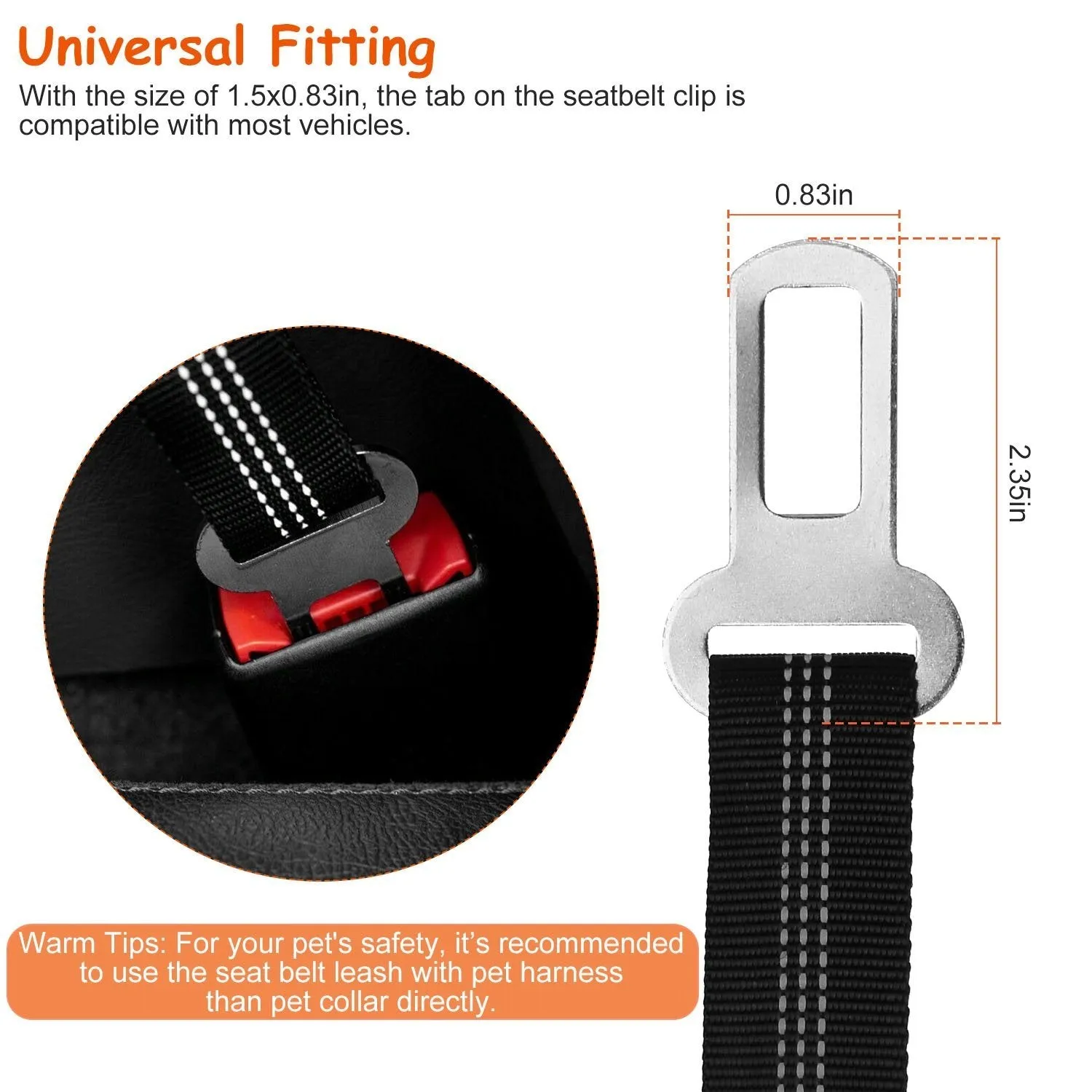 2-Piece: Pet Car Safety Seatbelt