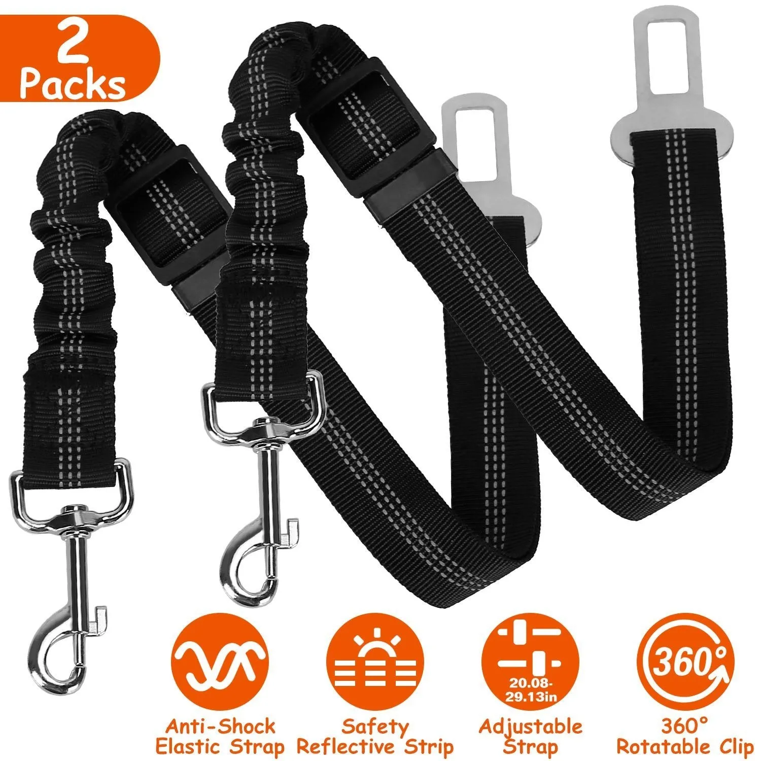 2-Piece: Pet Car Safety Seatbelt