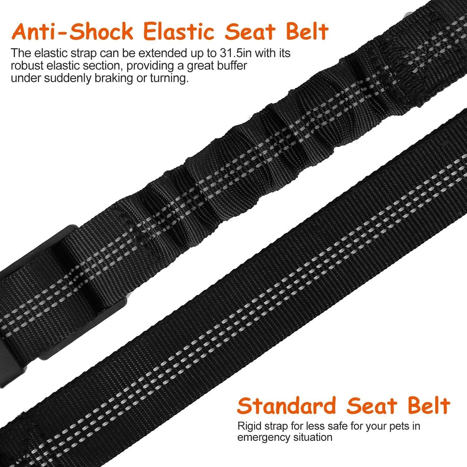2-Piece: Pet Car Safety Seatbelt