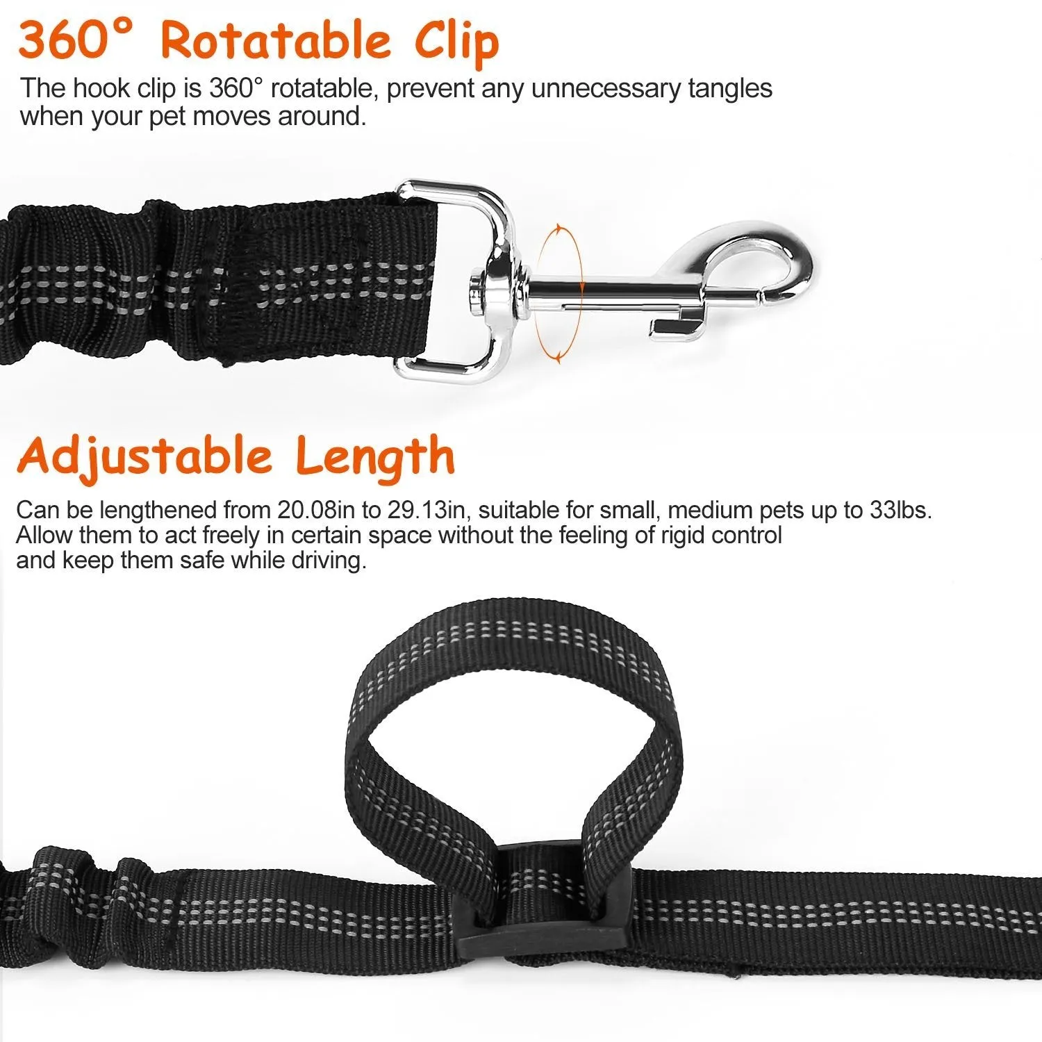 2-Piece: Pet Car Safety Seatbelt