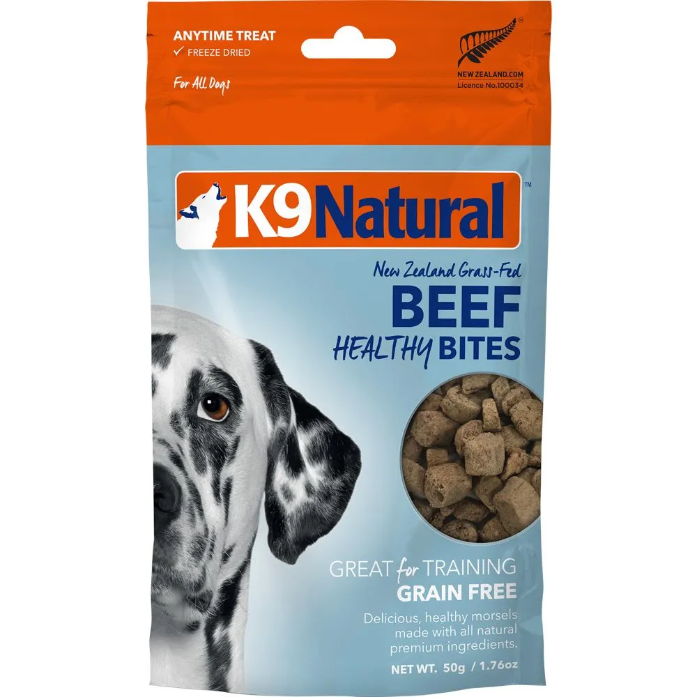 20% OFF: K9 Natural Healthy Bites Beef & Organs Freeze-Dried Dog Treats 50g