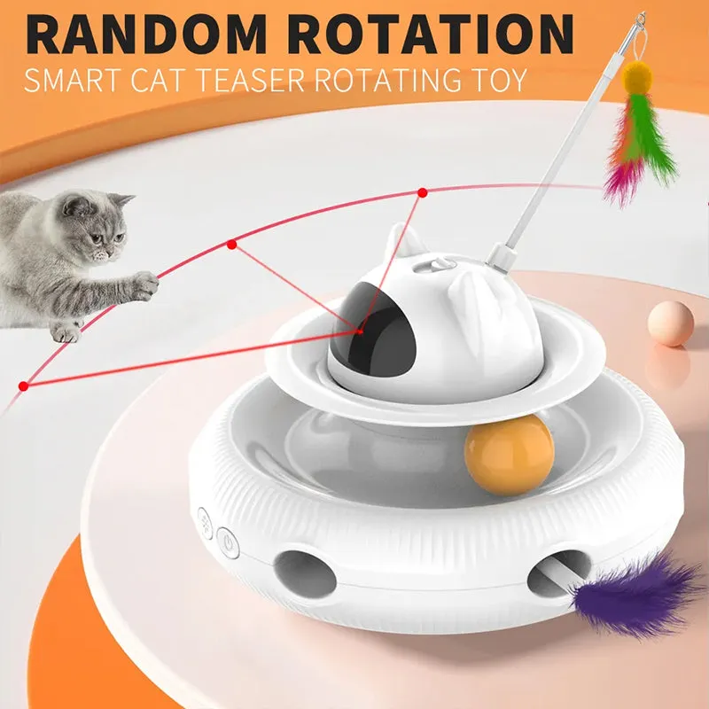 4-in-1 Rechargeable Feather Cat Toy