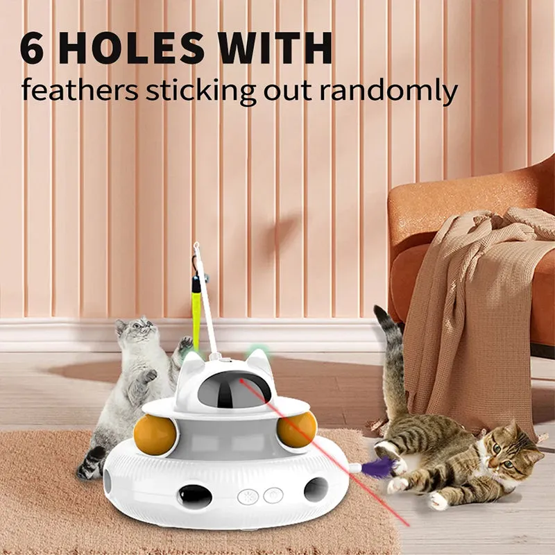 4-in-1 Rechargeable Feather Cat Toy