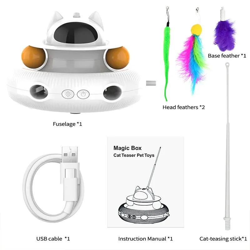 4-in-1 Rechargeable Feather Cat Toy