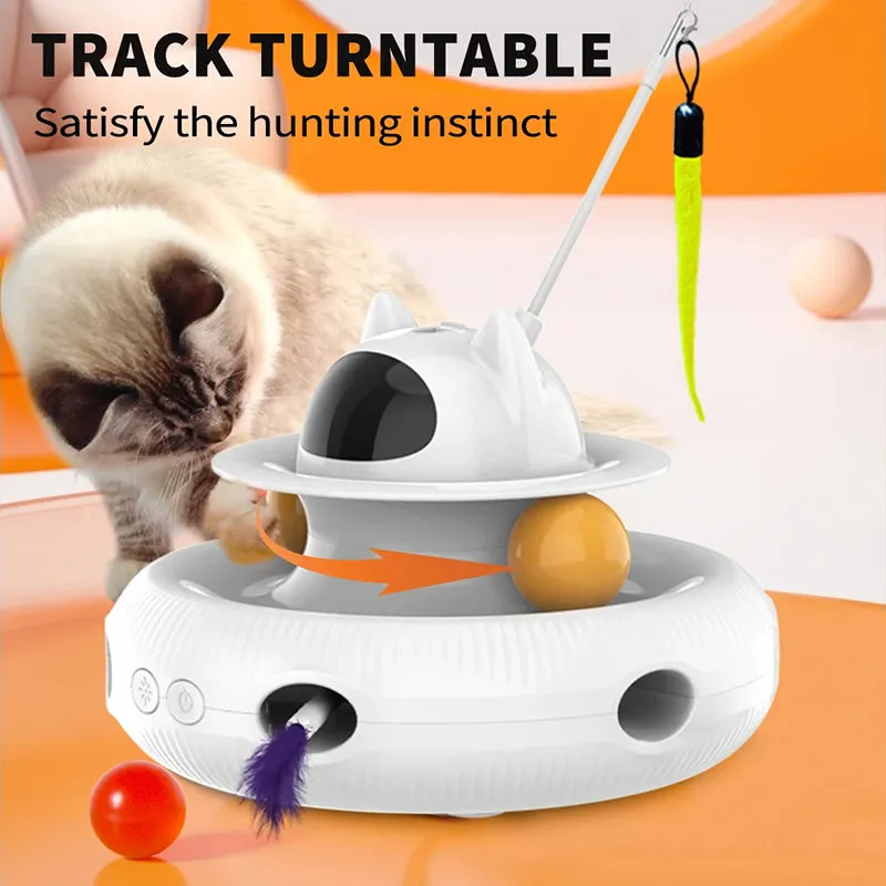 4-in-1 Rechargeable Feather Cat Toy