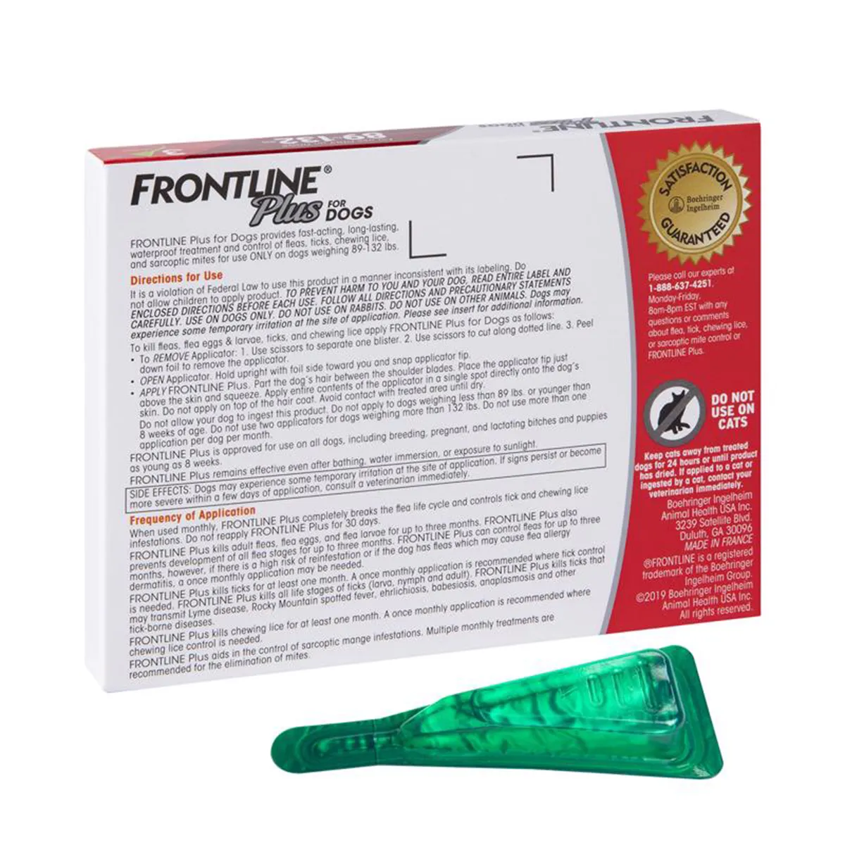 89 to 132 lb. Dog Flea and Tick Liquid Drops 0.14 oz. 3 pk 2530