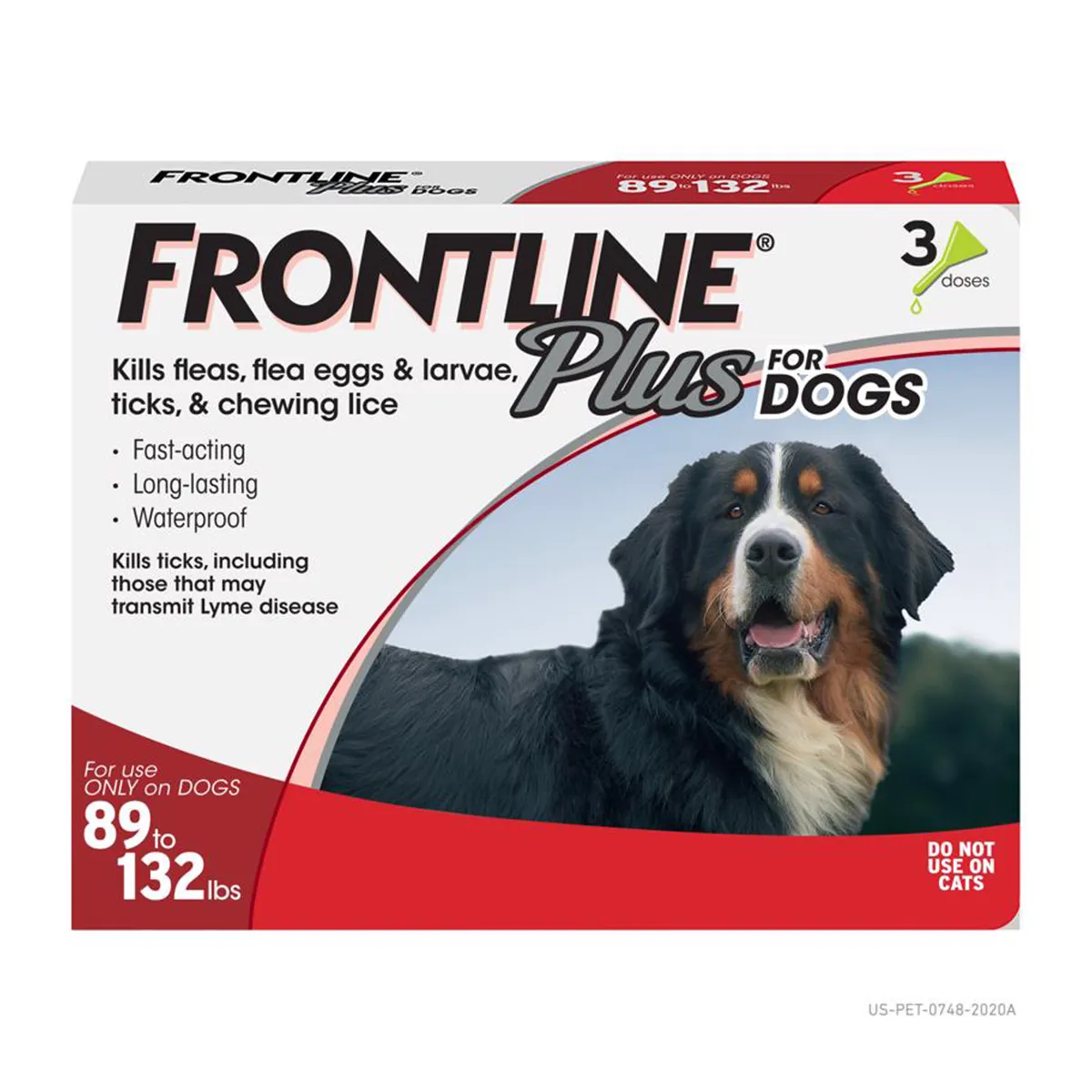 89 to 132 lb. Dog Flea and Tick Liquid Drops 0.14 oz. 3 pk 2530