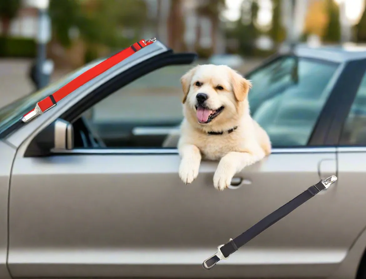 Adjustable Dog Car Seat Belt Restraint for Safety and Comfort on the Road