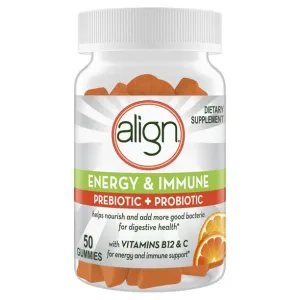 Align Energy & Immune Prebiotic & Probiotic Gummies 50 Count