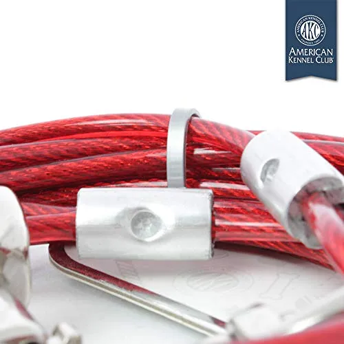 American Kennel Club AKC Heavy Duty Steel Tie-Out Cable for Dogs