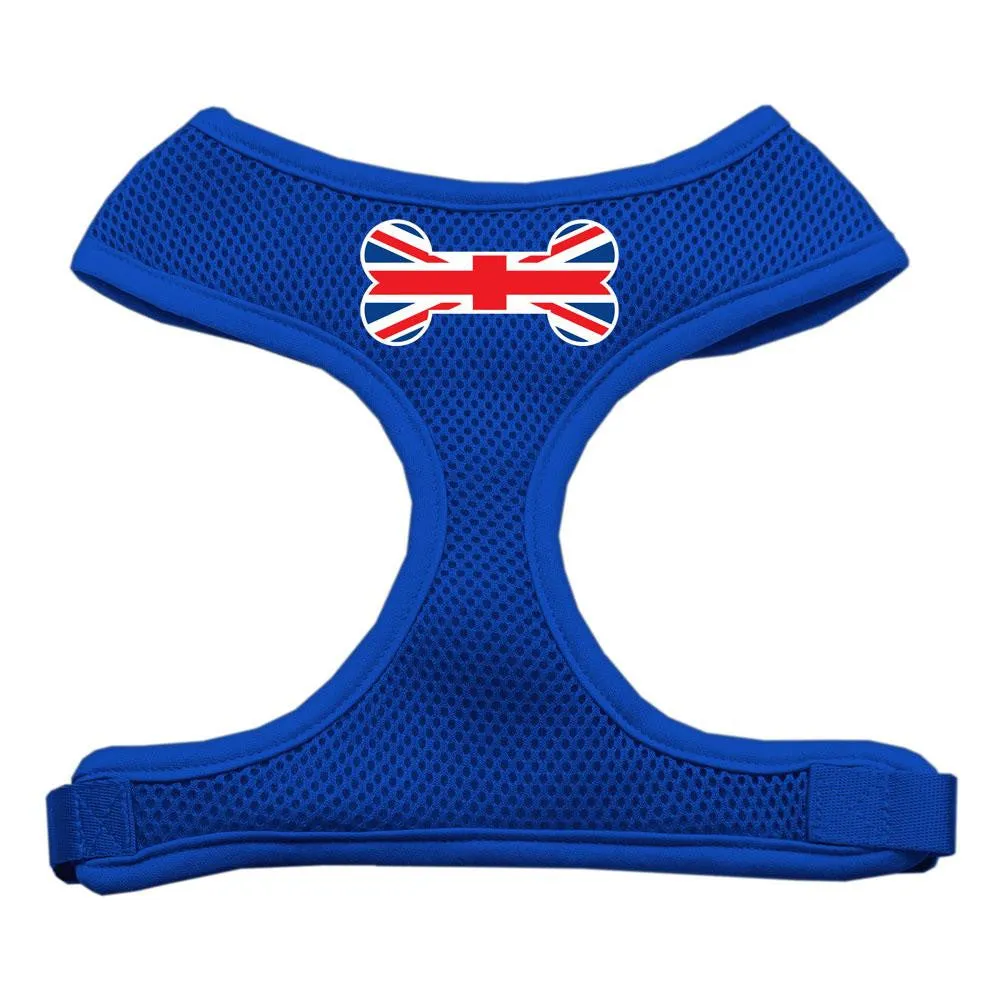 Bone Flag UK Screen Print Soft Mesh Harness Blue Extra Large