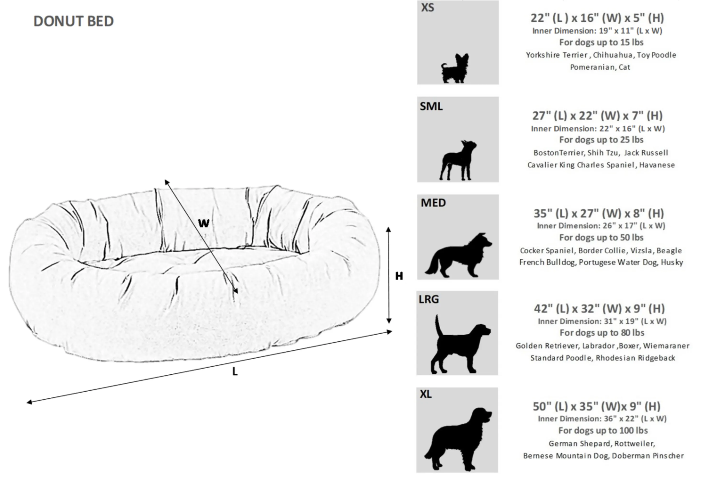 Bowsers Donut Bed Large