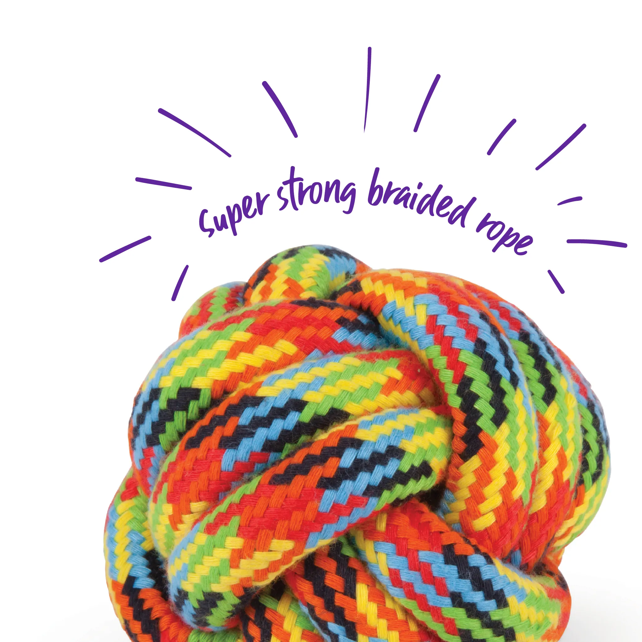Braided Rope Knot Ball Dog Toy