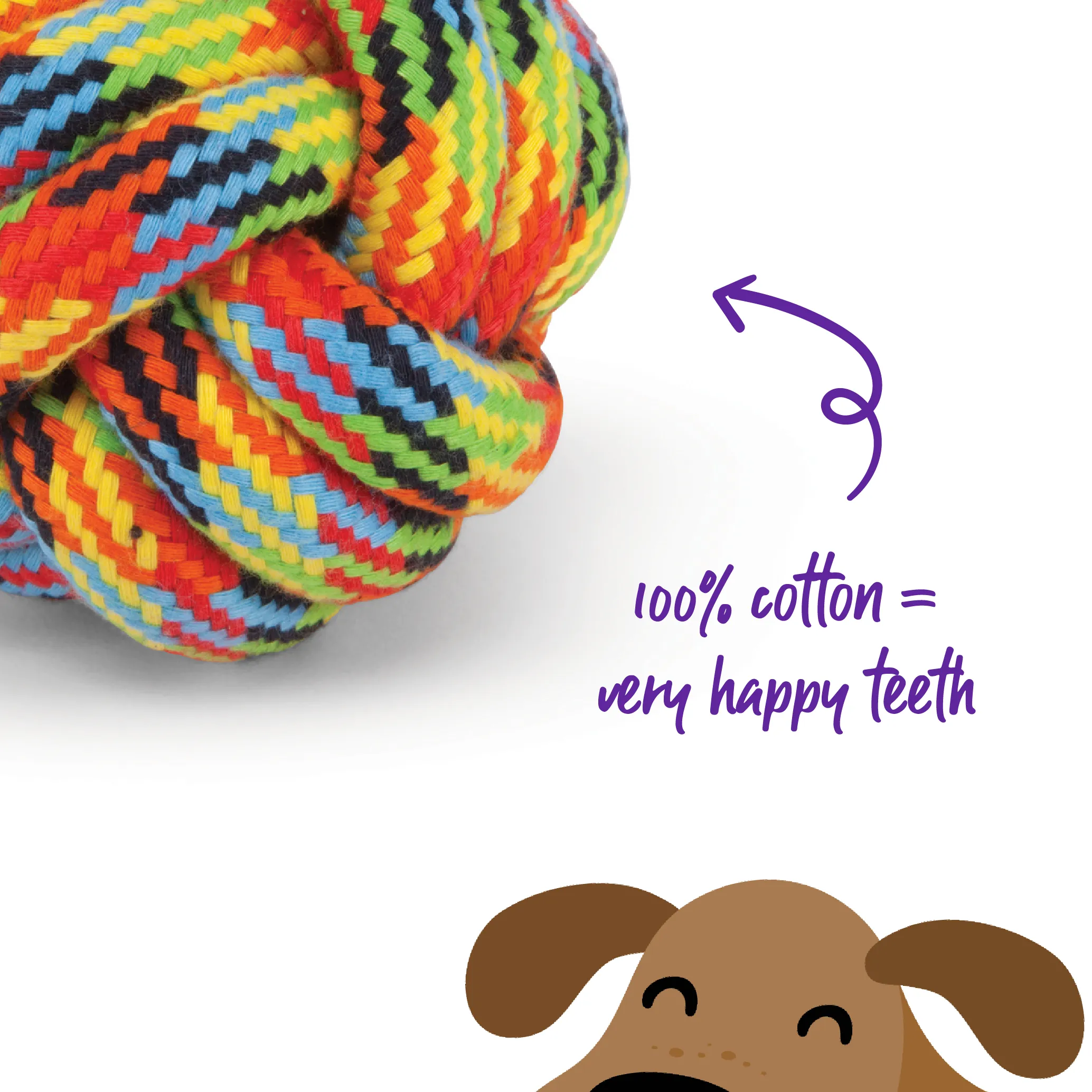 Braided Rope Knot Ball Dog Toy