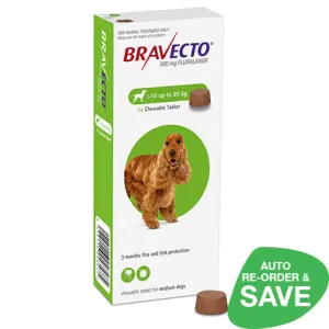 Bravecto Chewable Medium Dog 10-20kg