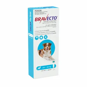 BRAVECTO Flea & Tick Spot On Treatment 20-40kg Dog