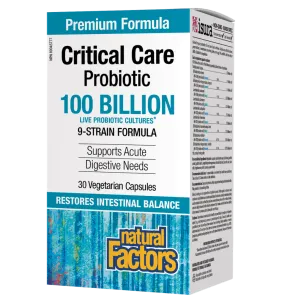 Critical Care Probiotic   100 Billion Live Probiotic Cultures Vegetarian Capsules