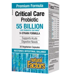 Critical Care Probiotic  55 Billion Live Probiotic Cultures Vegetarian Capsules