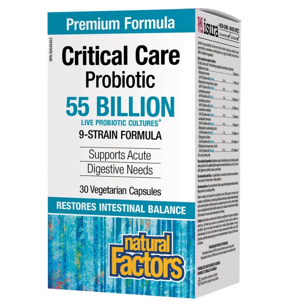 Critical Care Probiotic  55 Billion Live Probiotic Cultures Vegetarian Capsules