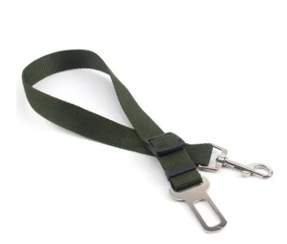 Fixed Strap Polyester Strap Dog Leash with Seatbelt Fastener Clip