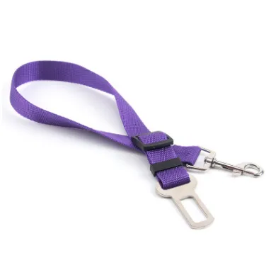 Fixed Strap Polyester Strap Dog Leash with Seatbelt Fastener Clip