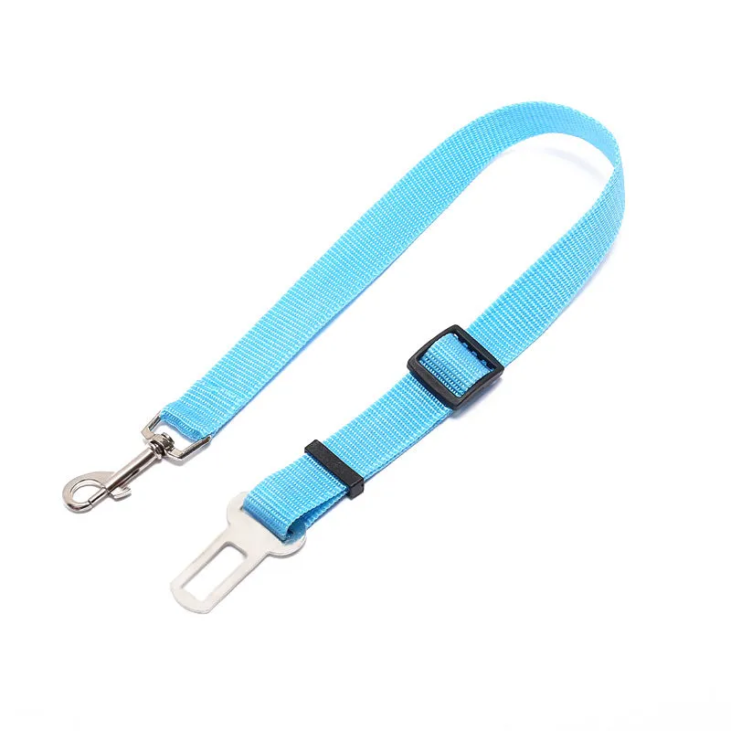 Fixed Strap Polyester Strap Dog Leash with Seatbelt Fastener Clip