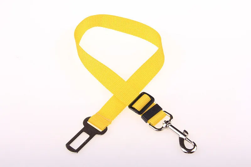 Fixed Strap Polyester Strap Dog Leash with Seatbelt Fastener Clip