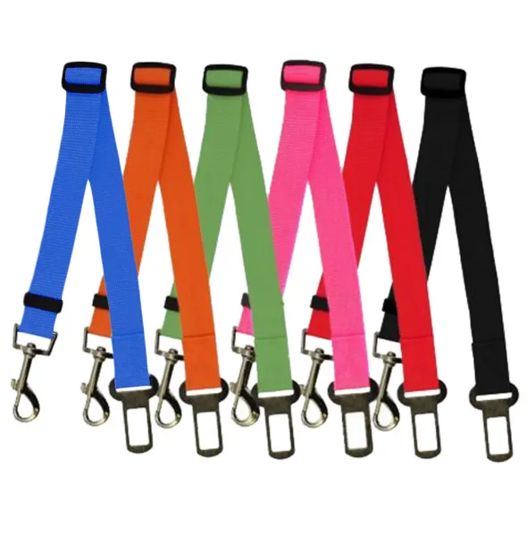 Fixed Strap Polyester Strap Dog Leash with Seatbelt Fastener Clip