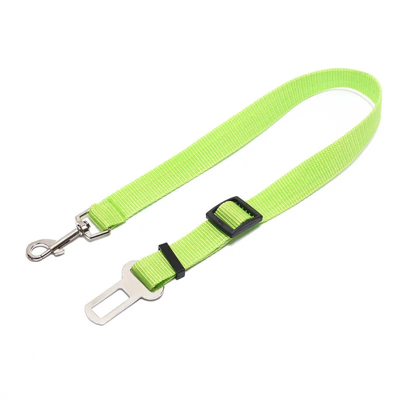 Fixed Strap Polyester Strap Dog Leash with Seatbelt Fastener Clip