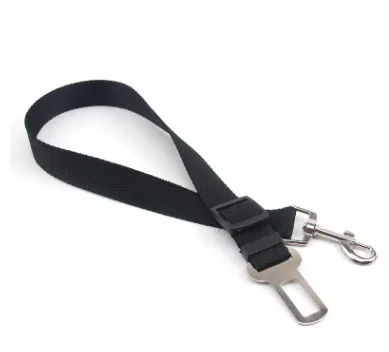 Fixed Strap Polyester Strap Dog Leash with Seatbelt Fastener Clip