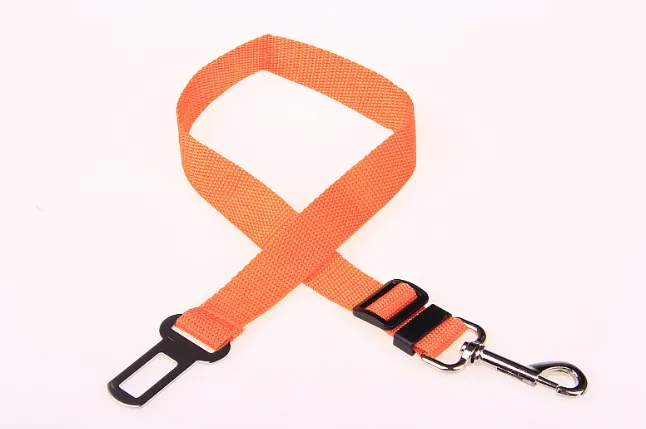 Fixed Strap Polyester Strap Dog Leash with Seatbelt Fastener Clip