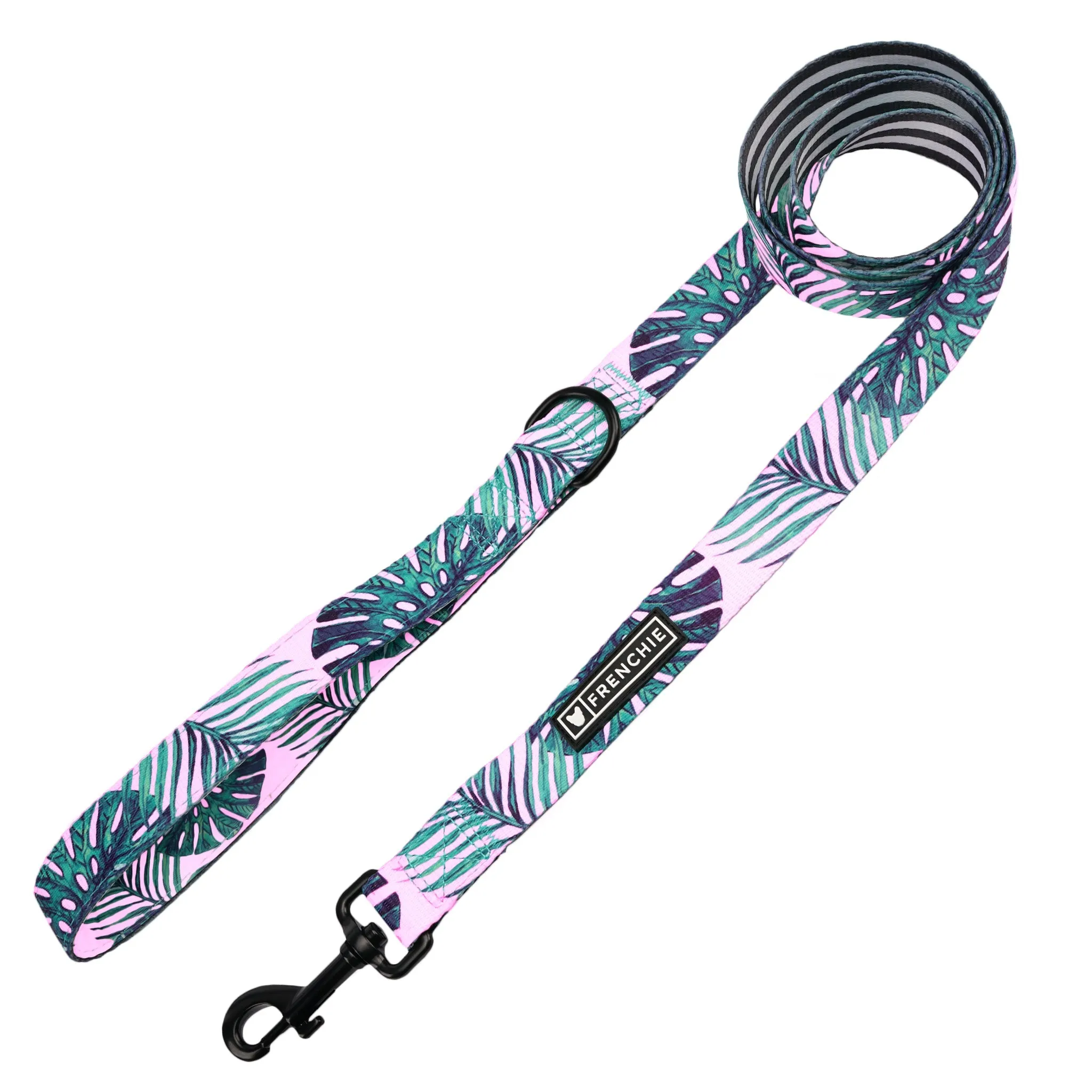 Frenchie Comfort Leash - Beverly Palms- Pink