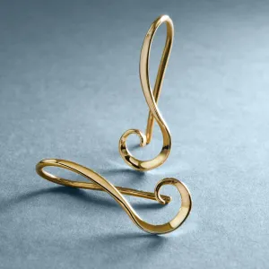 Handmade Spiral Drops In Gold
