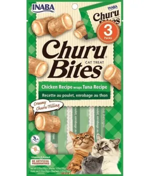 Inaba - Churu Bites Cat Treat Chicken Wrap Tuna Filling 30g 3 Packs