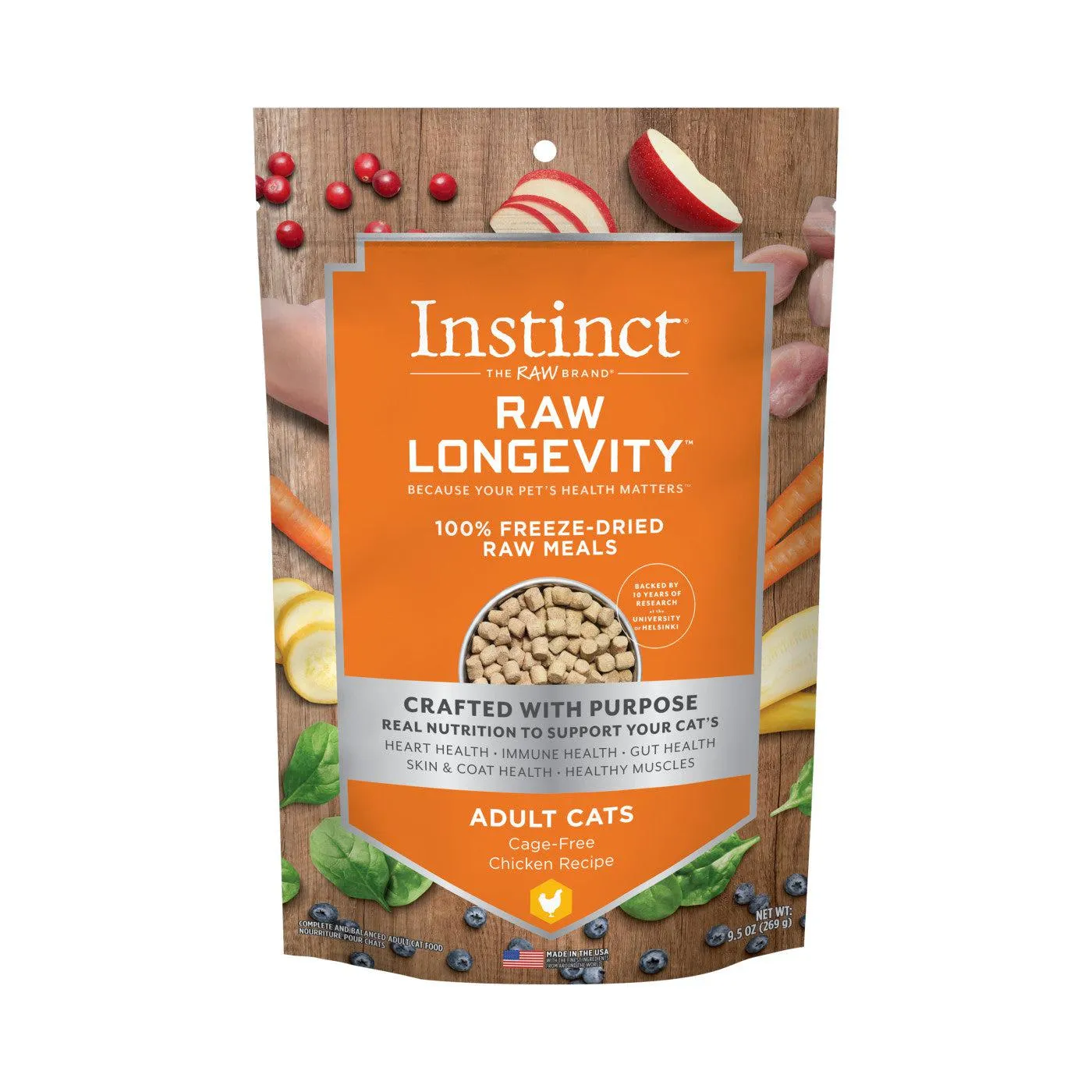 Instinct Raw Longevity Freeze-Dried Meals Cage-Free Chicken Cat Food
