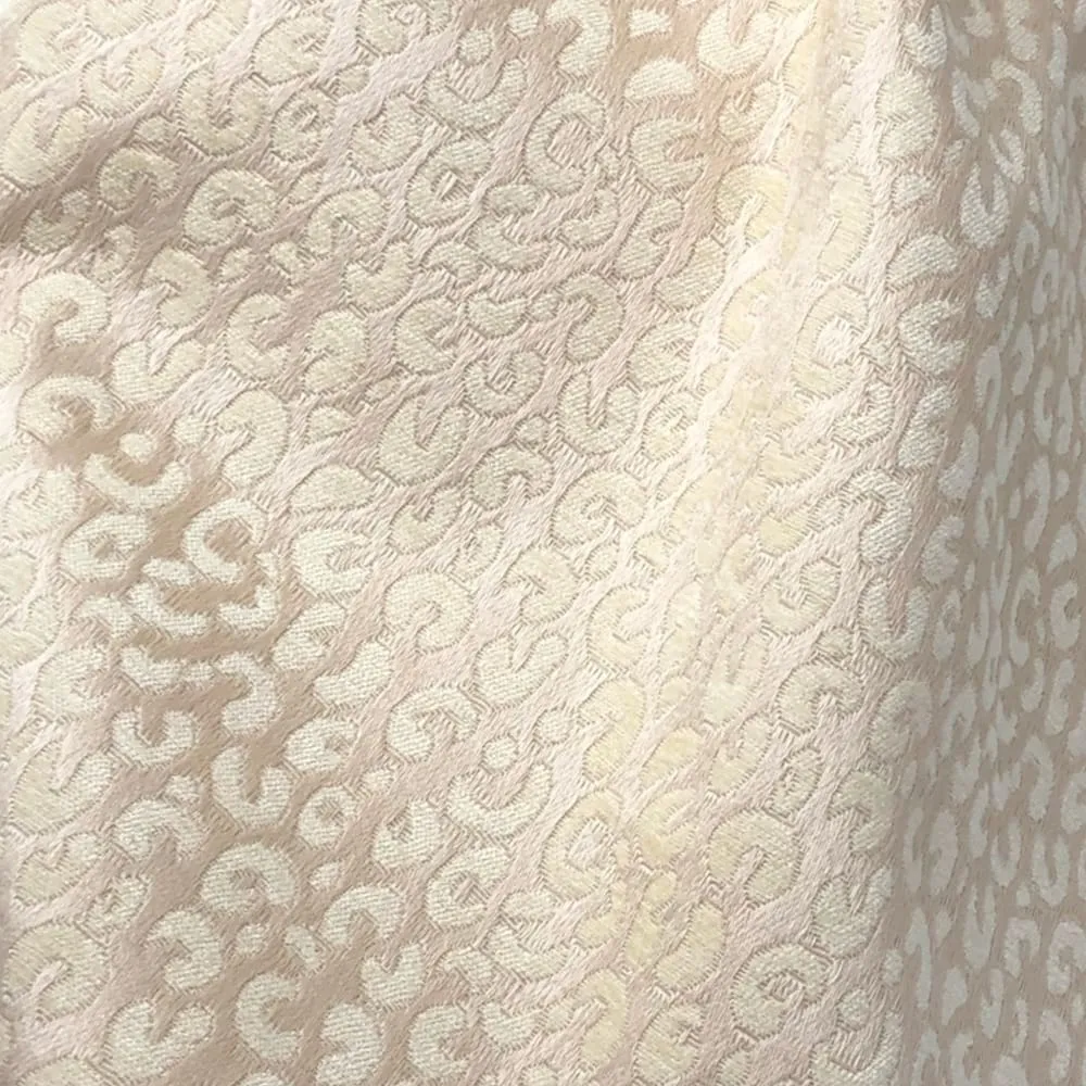 Ivory Faux Puma Leopard Print Pattern Pillow Cover