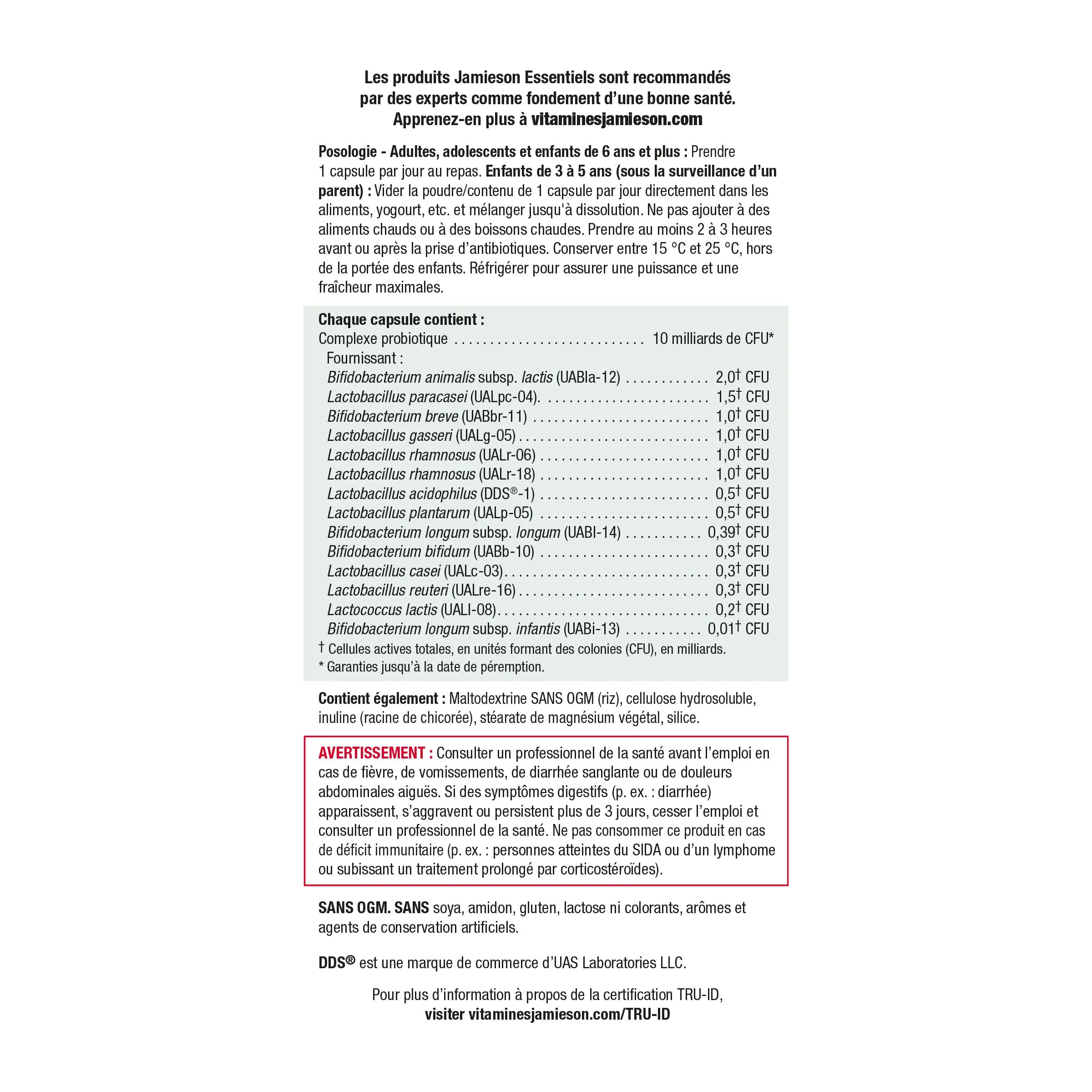 Jamieson 10 Billion Probiotic