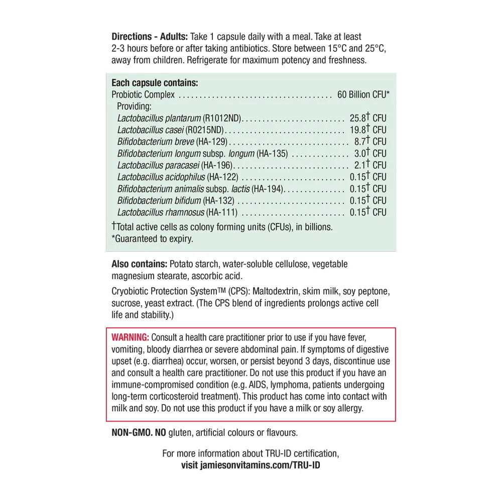 Jamieson 60 Billion Probiotic