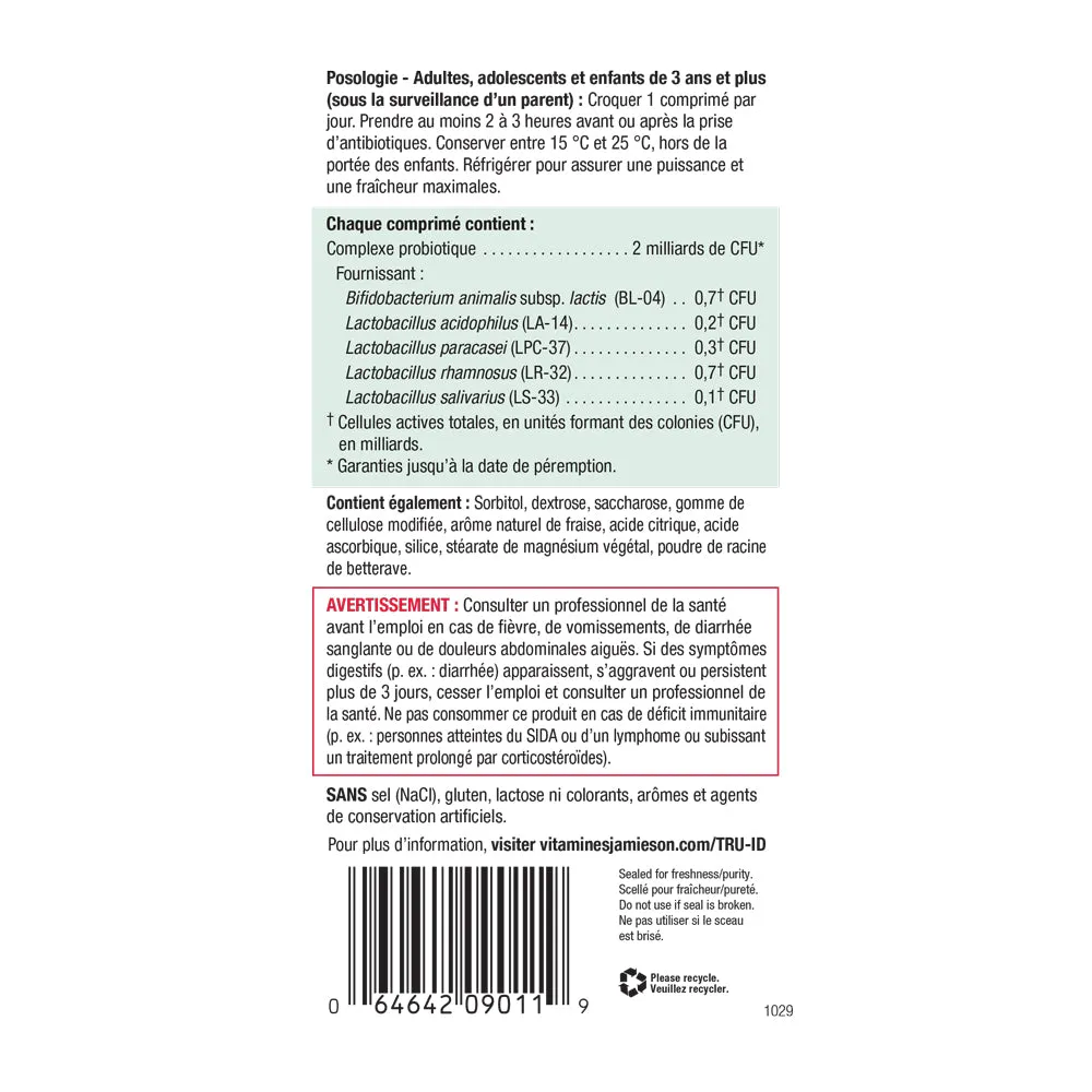 Jamieson Chewable Probiotic - Natural Strawberry