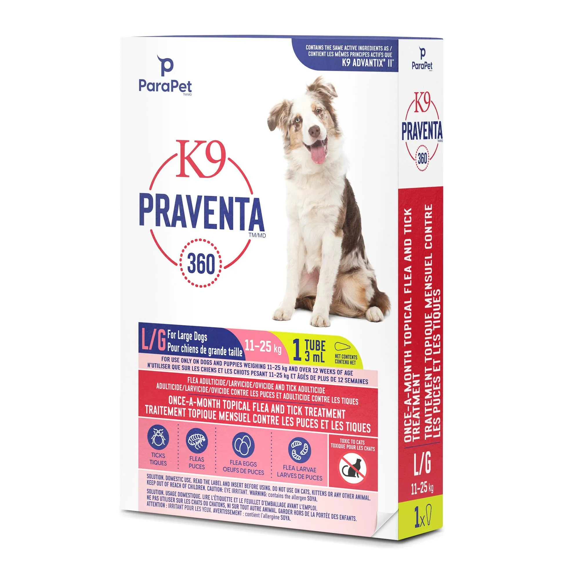 K9 Praventa 360 Flea & Tick Treatment - Large Dogs 11 kg to 25 kg
