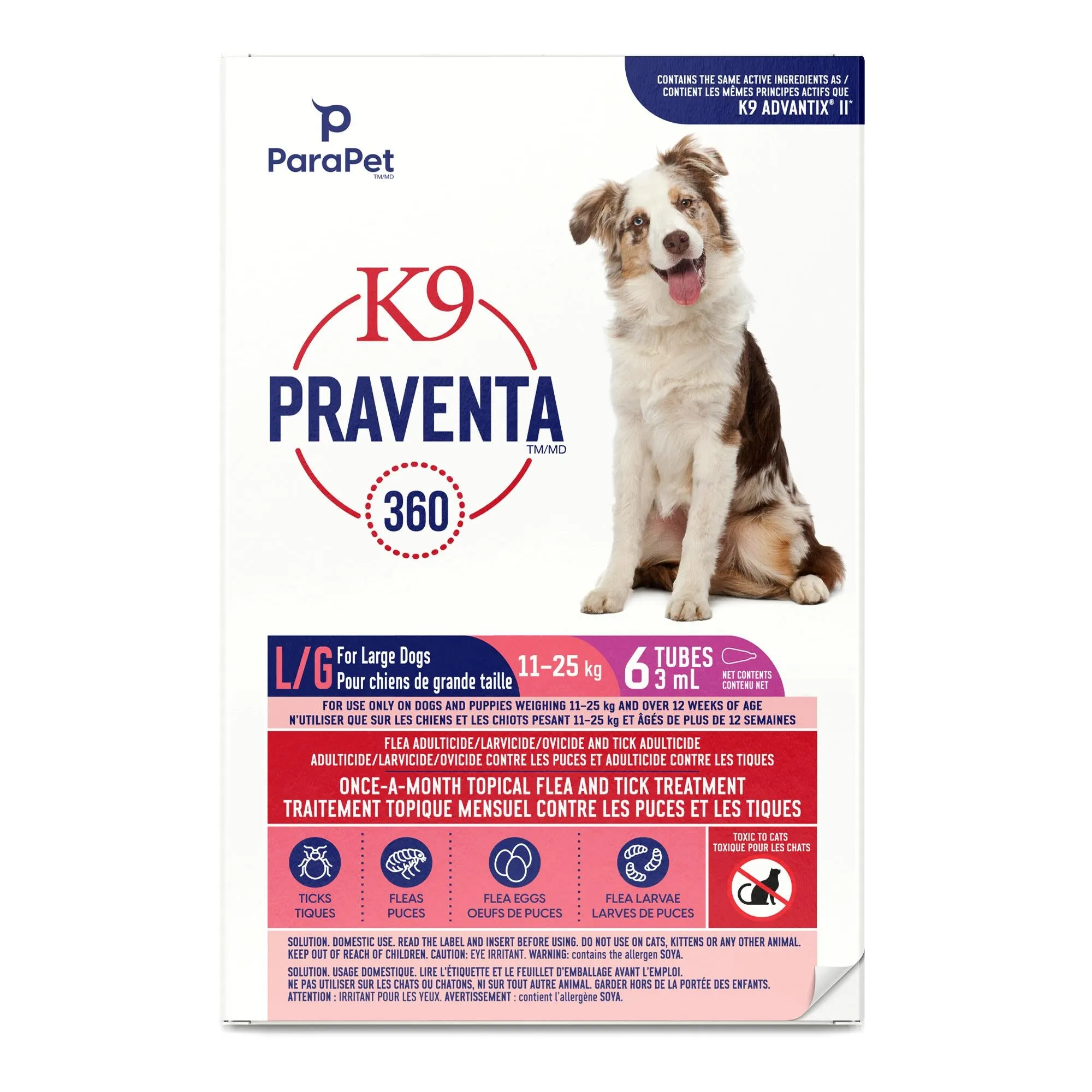 K9 Praventa 360 Flea & Tick Treatment - Large Dogs 11 kg to 25 kg