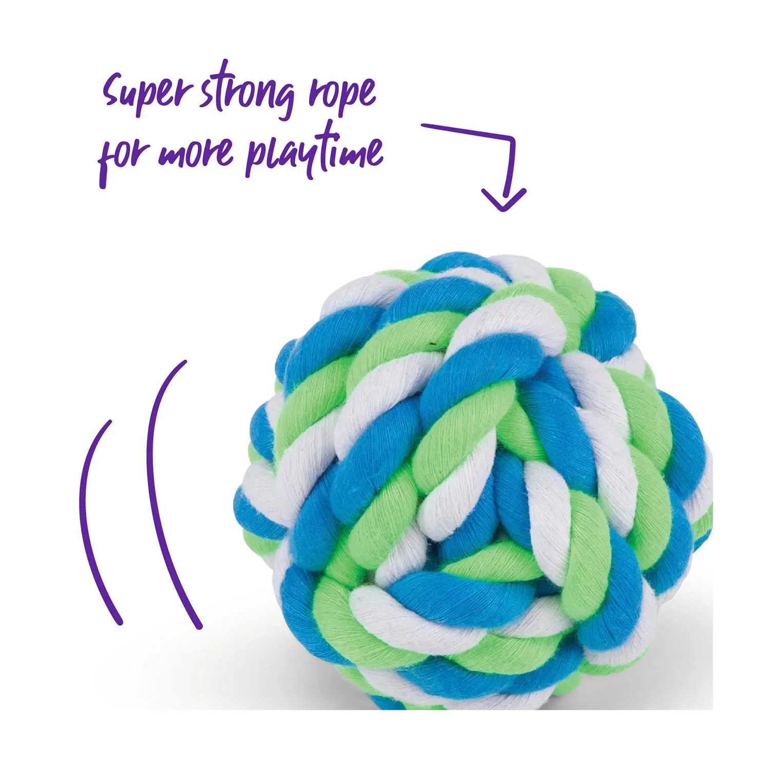 Kazoo Twisted Rope Knot Ball Dog Toy