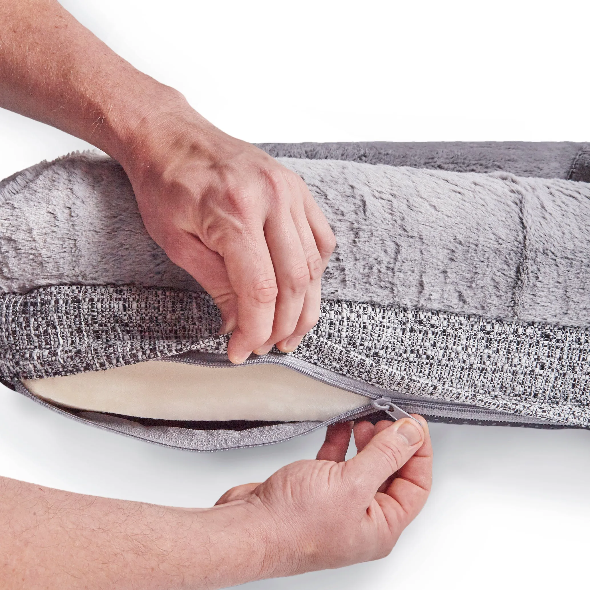 Kazoo Wombat Medium Plush Grey Dog Bed^^^