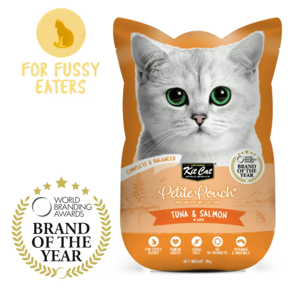 Kit Cat Tuna and Salmon Fish and Tuna and White Fish Cat Wet Food Combo