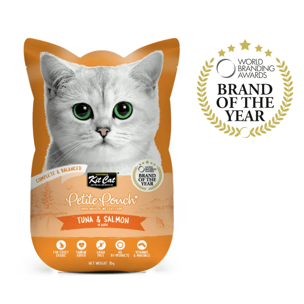 Kit Cat Tuna and Salmon Fish and Tuna and White Fish Cat Wet Food Combo