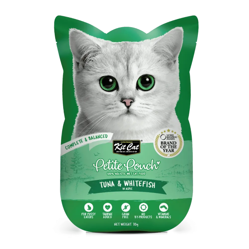 Kit Cat Tuna and Salmon Fish and Tuna and White Fish Cat Wet Food Combo