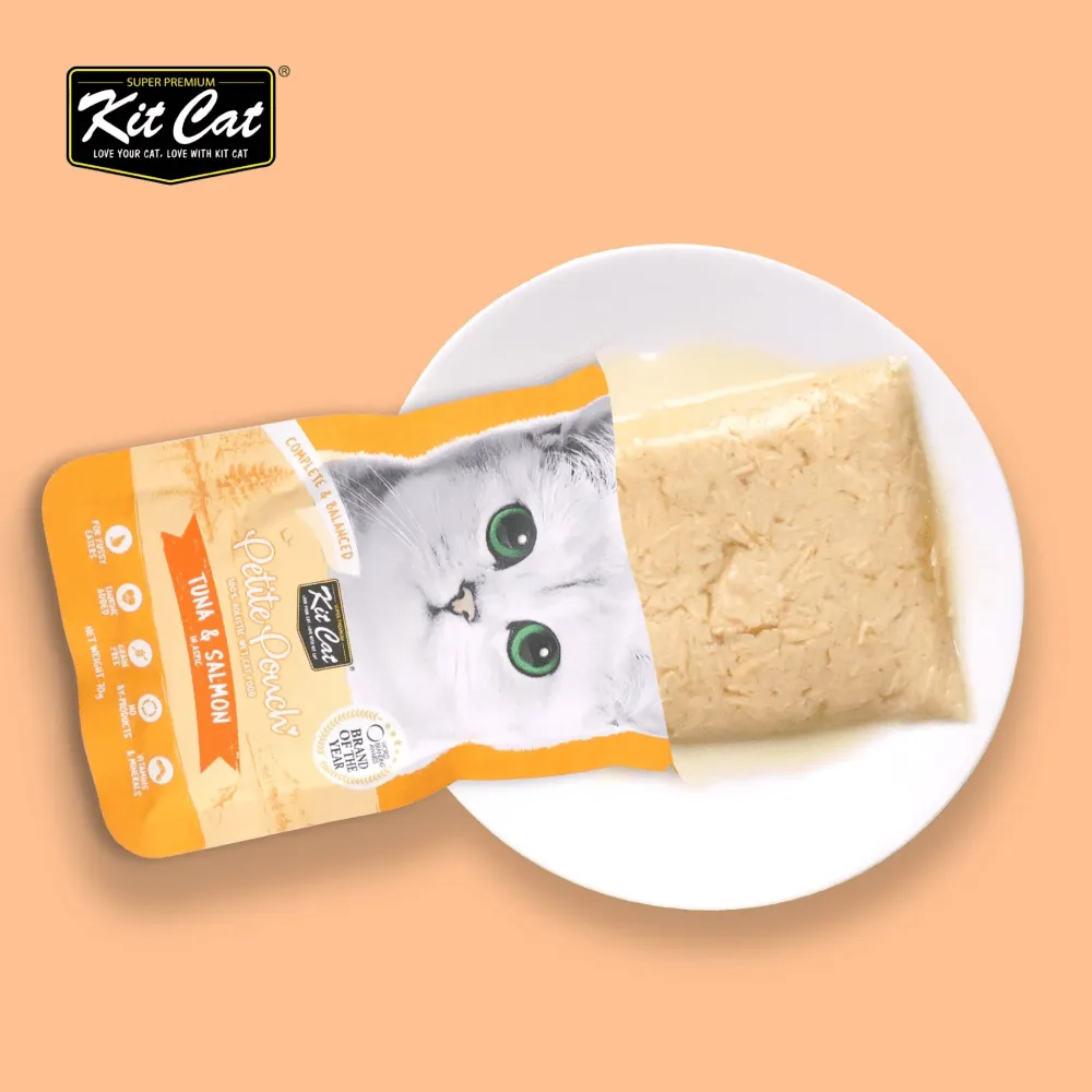 Kit Cat Tuna and Salmon Fish and Tuna and White Fish Cat Wet Food Combo