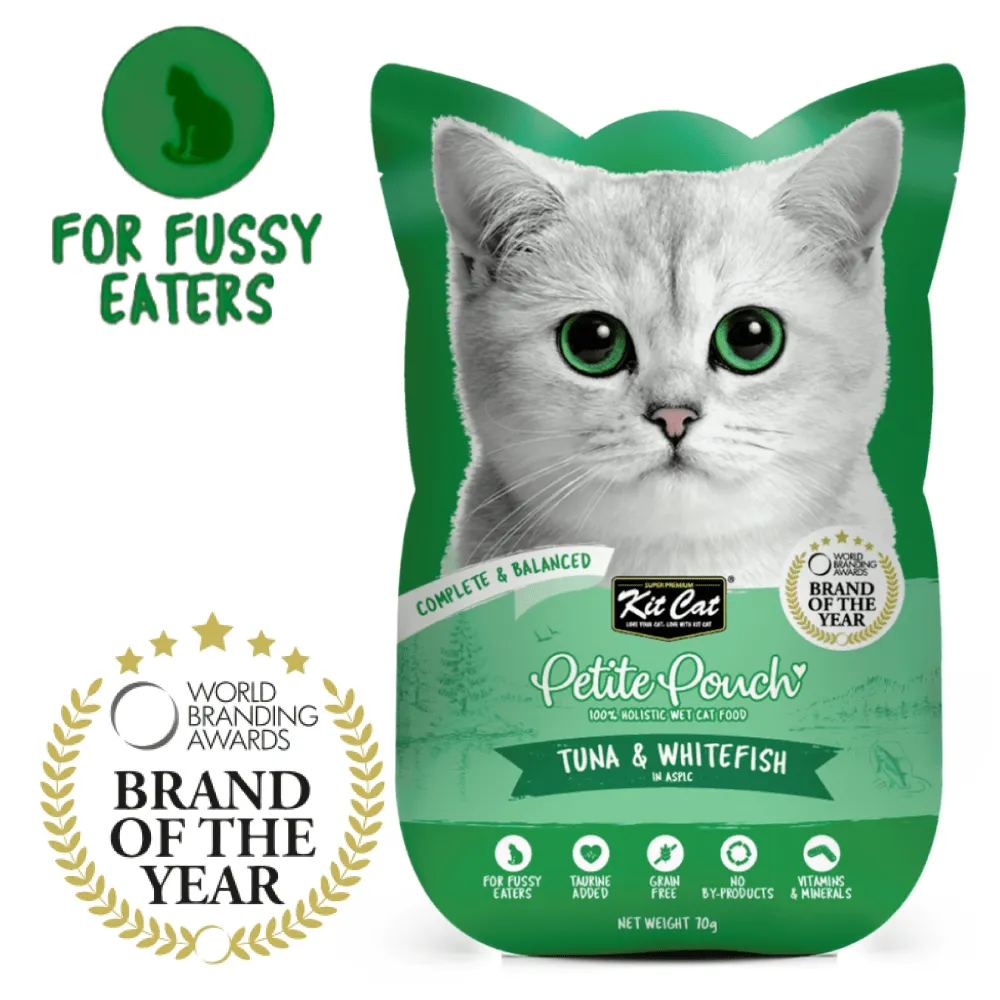 Kit Cat Tuna and Salmon Fish and Tuna and White Fish Cat Wet Food Combo