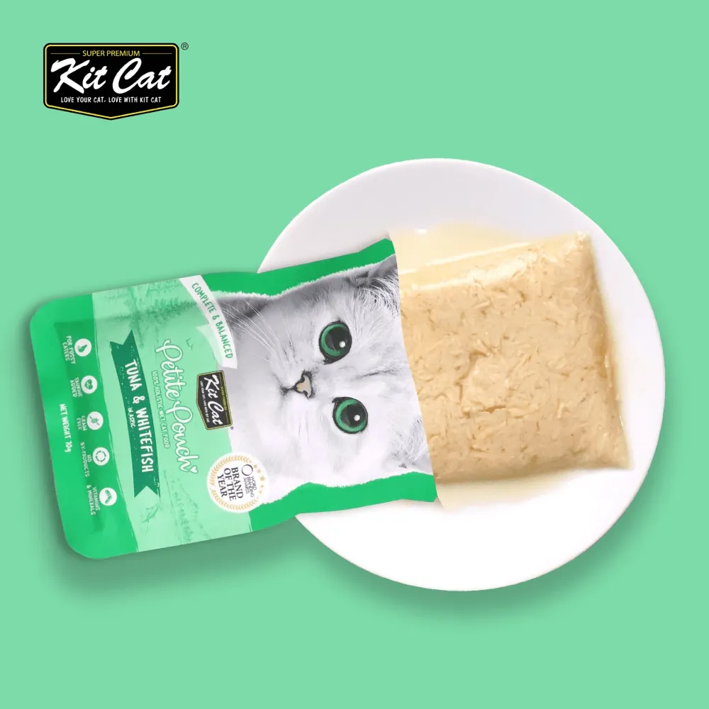 Kit Cat Tuna and Salmon Fish and Tuna and White Fish Cat Wet Food Combo