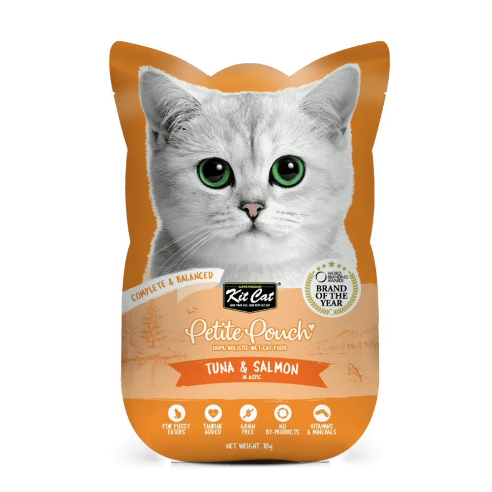 Kit Cat Tuna and Salmon Fish and Tuna and White Fish Cat Wet Food Combo